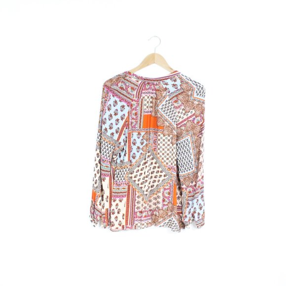 *Rose & Thyme Boho Printed Long Sleeve Blouse - Picture 5 of 5